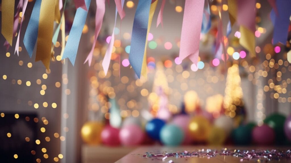 Ambiente decorado para os pacotes de festa da Vila dos Brutos